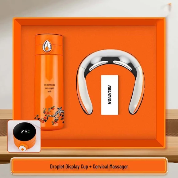 Smart Thermos and Neck Massager Gift Set — Smart Water Bottle, Shangqi