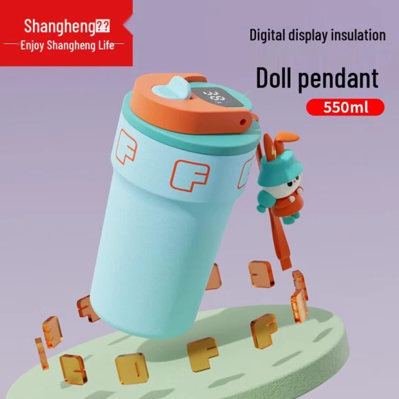 Stainless Steel Smart Display Insulated Coffee Mug — Smart Water Bottle, Shangheng