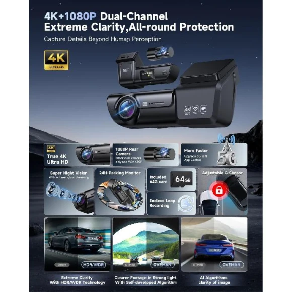 Car Camera Dash Cam Front and Rear — Dash Cam