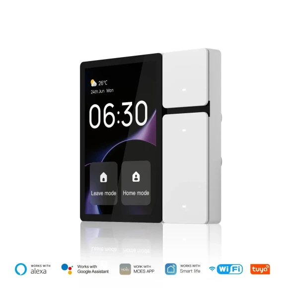 Smart Control Panel with Screen, Relays, Buttons, IR Remote, and Hub — Smart Home Hub, MOES