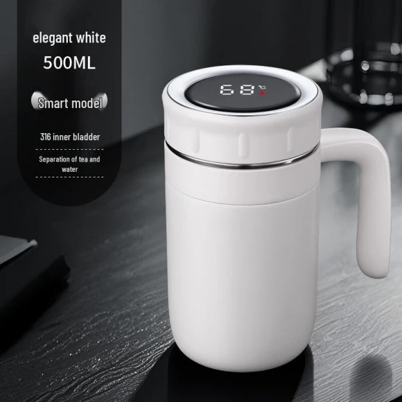 Smart Insulated Mug with Temperature Display — Smart Water Bottle, Xihe