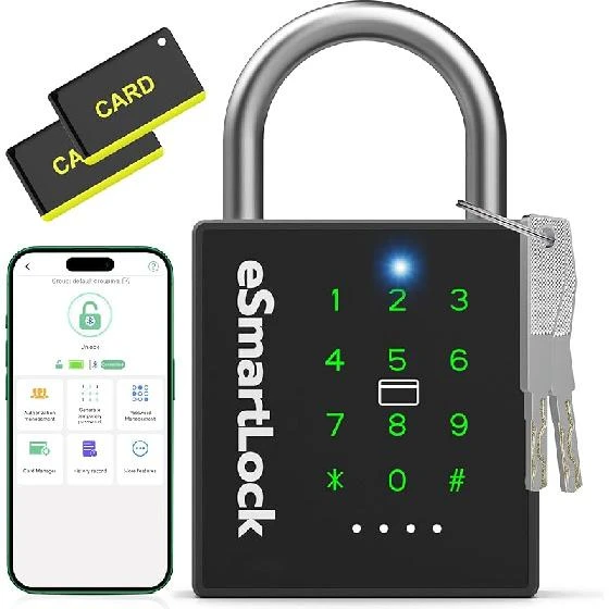 Smart Padlock with Key — Smart Lock, 2zSF