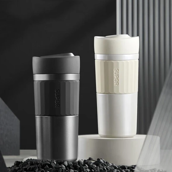 Smart Temperature Display Insulated Mug — Smart Water Bottle, Supor