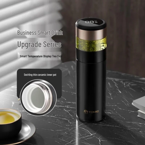 Smart Temperature Display Tea Infuser Thermos — Smart Water Bottle, TOMIC