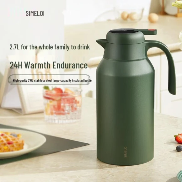 Stainless Steel Temperature Display Thermos — Smart Water Bottle, Shimile