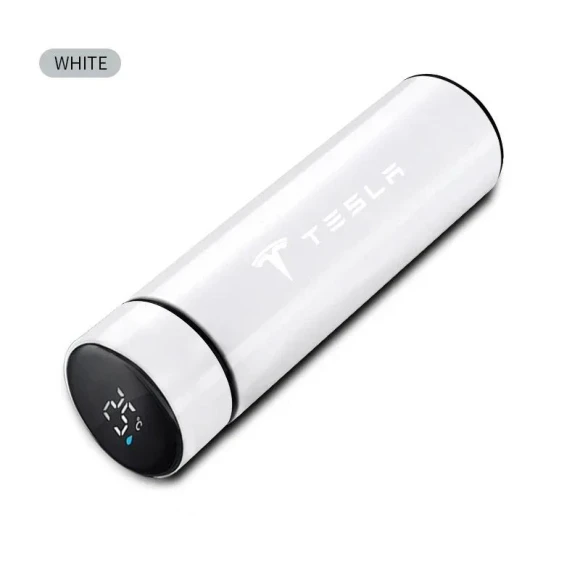 Stainless Steel Thermo Bottle with Temperature Display — Smart Water Bottle, Tesla