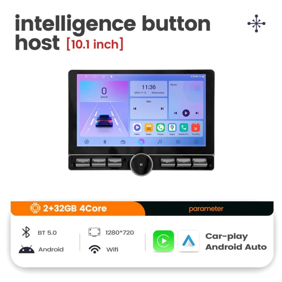 2K QLED Screen 8-Core Android Car Stereo Multimedia Video Player — Car Infotainment System, Auto Launcher