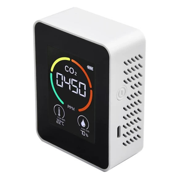 3-in-1 Carbon Dioxide Detector with Temperature and Humidity Monitor — Air Quality Monitor, Y-KOOK