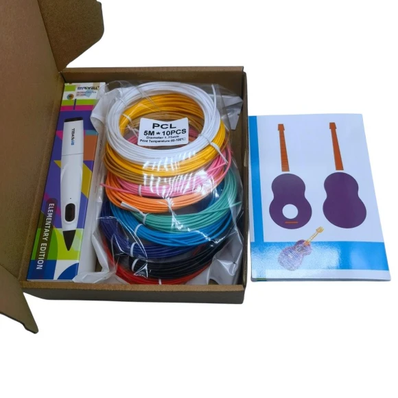 3D Printing Pen Set with Low-Temperature Technology, 10 Colors, PCL Filament, and Drawing Book — 3D Pen, Myriwell
