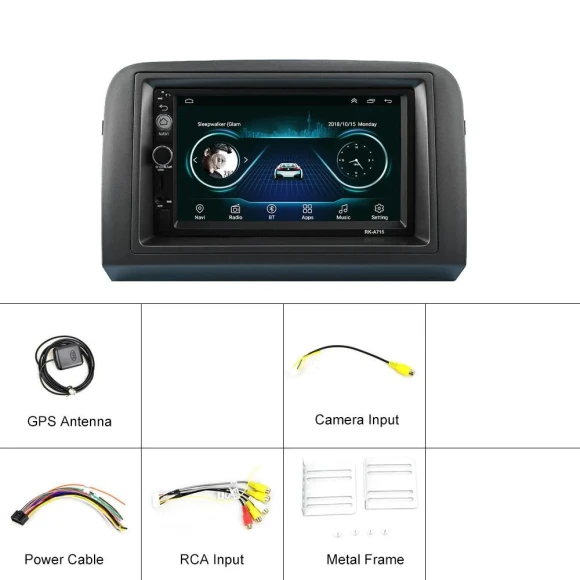 7-inch 2Din Car Stereo with CarPlay, Android, and GPS Navigation — Car Infotainment System, Reakosound