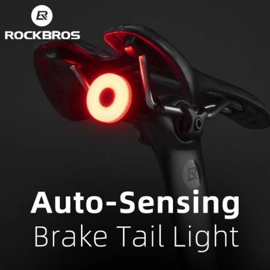 Bike Tail Light with Smart Brake Sensing — Smart Bike Light, ROCKBROS