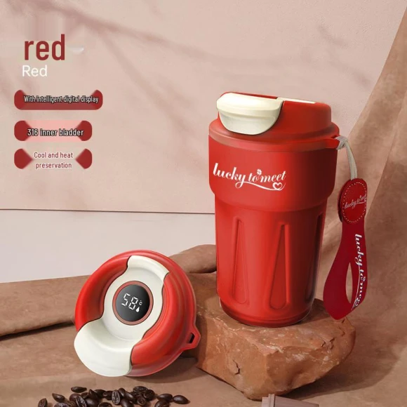 Insulated Coffee Mug with Temperature Display — Smart Water Bottle, JDST online