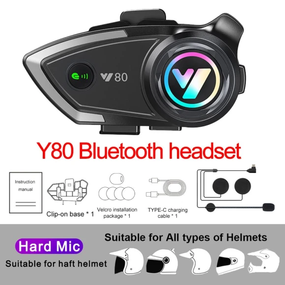 Motorcycle Helmet Intercom Bluetooth Headset — Wireless Earbuds, bbtt