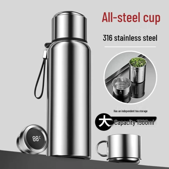 Smart Insulated Tea Infuser Bottle — Smart Water Bottle, Leno
