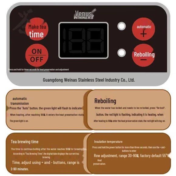 Smart Stainless Steel Tea Kettle — Electric Kettle, ZISIZ