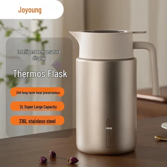 Smart Temperature Display Thermos — Smart Water Bottle, Joyoung