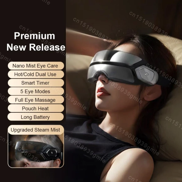 Steam Eye Massager with Bluetooth Music and Airbag Pressure — Massage Gun, Bag In Love