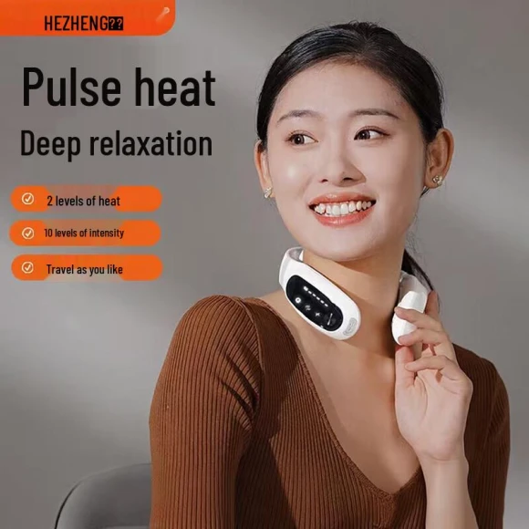 Wireless Pulse Neck Massager with Heat — Massage Gun, Hezheng