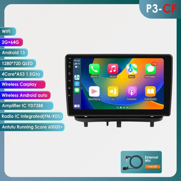 2 Din Android 13 Car Multimedia Video Player — Car Infotainment System, Hizpo