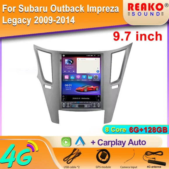 9.7 Inch Android Auto Car Radio with GPS Navigation and CarPlay — Car Infotainment System, Reakosound