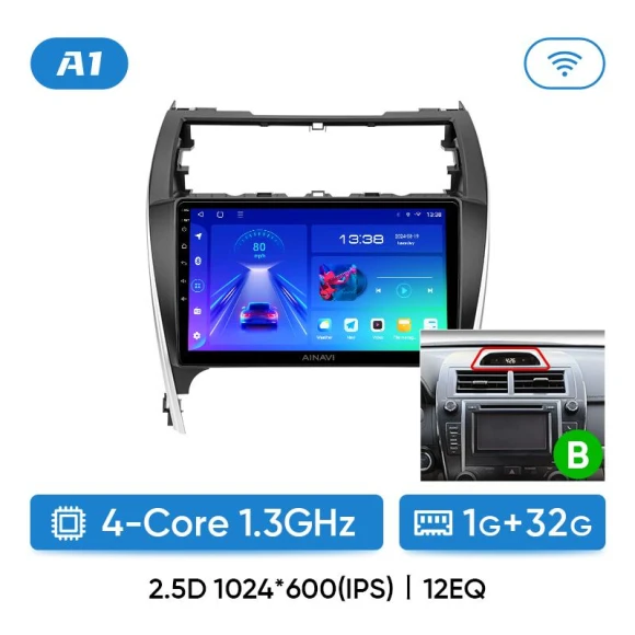 Android Auto Car Radio for Toyota Camry 7 XV 50 55, US Version 2012-2017, Multimedia Player with Carplay, 48EQ GPS DSP... — Car Infotainment System, Ainavi