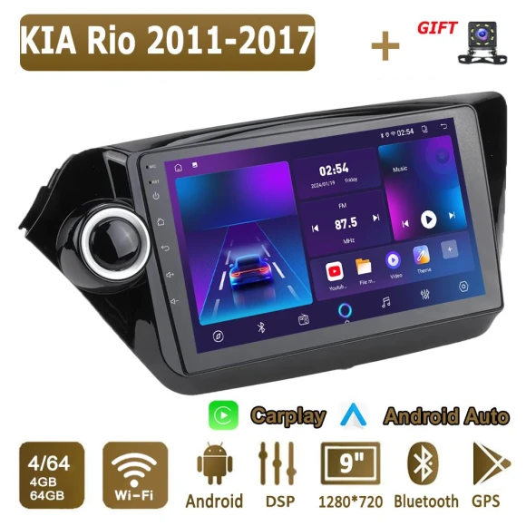 Android CarPlay Car Radio Multimedia Player with GPS Navigation, Bluetooth, and WiFi — Car Infotainment System, icreative