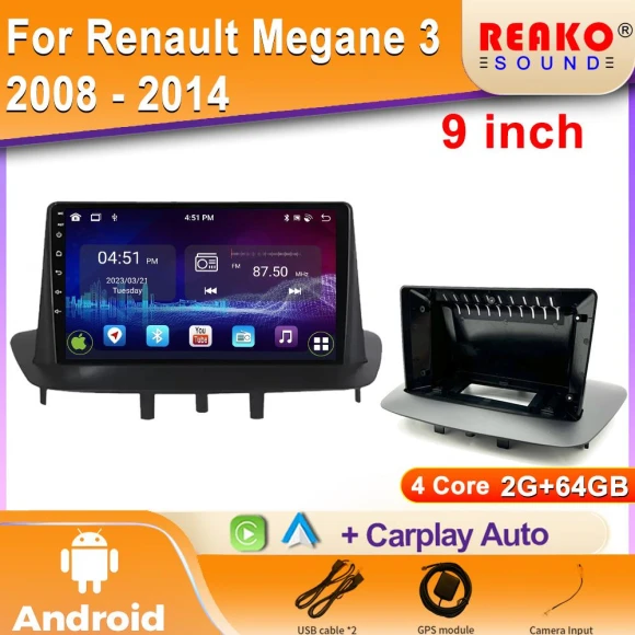 Android GPS Car Radio with CarPlay — Car Infotainment System, Reakosound