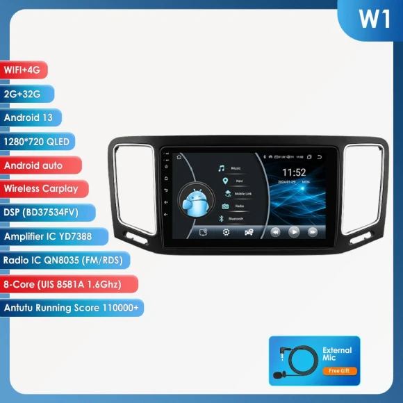 Car Radio Stereo with Intelligent Screen — Car Infotainment System, Hizpo