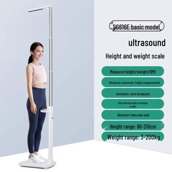 Ultrasonic Height and Body Fat Scale — Smart Scale, HC