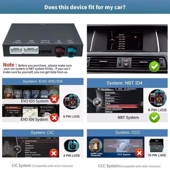 Wireless CarPlay and Android Auto Mirror Link Decoder — Car Infotainment System, JOHO