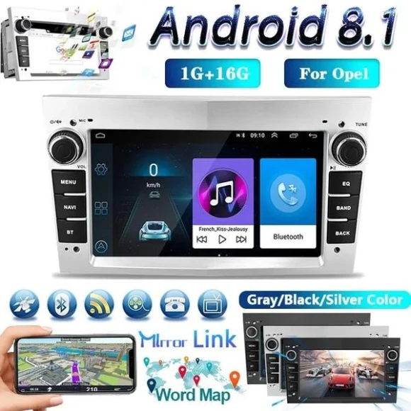2 Din Android Car Stereo with GPS Navigation, Multimedia Player, WiFi, DAB, and OBD2 — Car Infotainment System, MDH