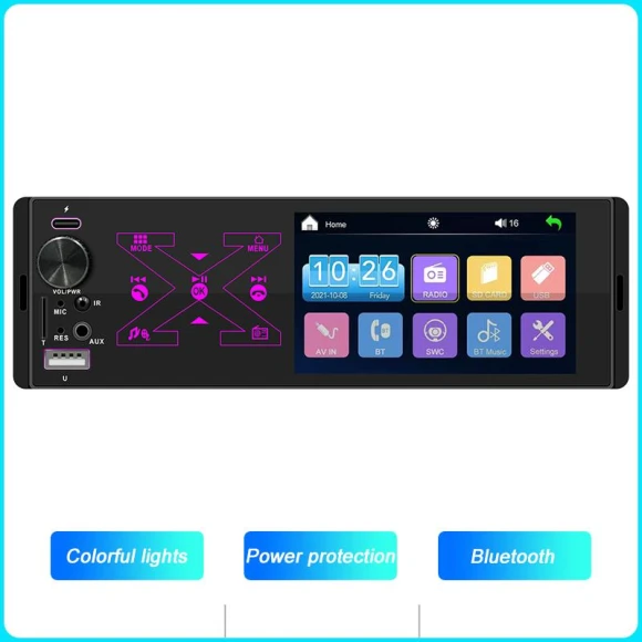 4.1-inch Car Radio with Bluetooth, FM Stereo, and Steering Wheel Remote Control — Car Infotainment System, BQCC