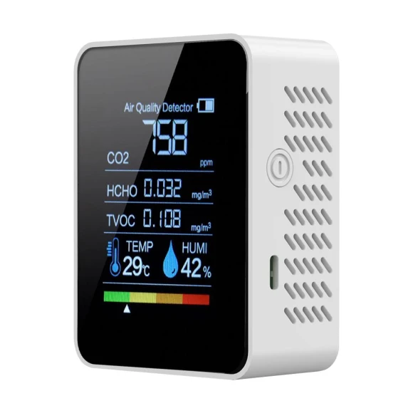 5-in-1 Air Quality Monitor with Alarm — Air Quality Monitor, KITCHEN-MALL