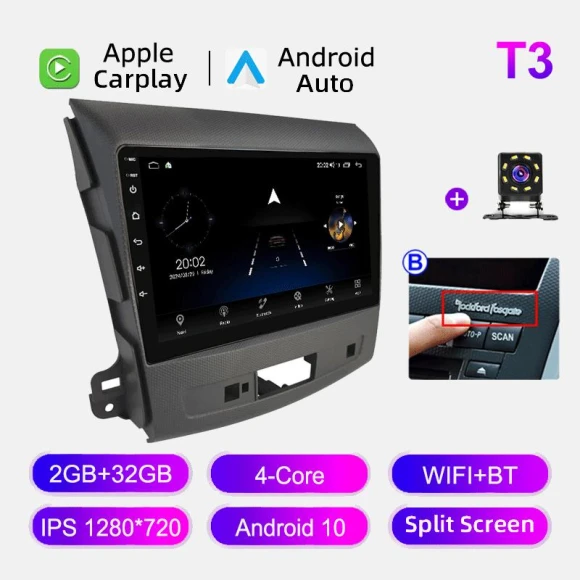 Android Auto CarPlay Multimedia Player with GPS Navigation, Bluetooth, and WiFi — Car Infotainment System, GHLHS
