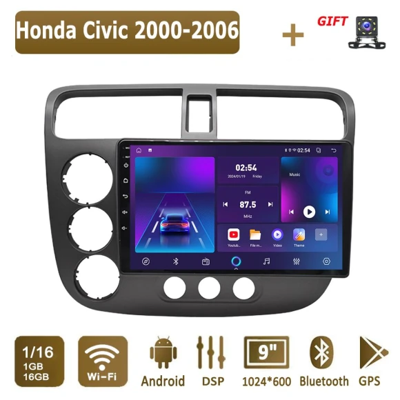 Android CarPlay Car Radio for Honda Civic 2000-2006 — Car Infotainment System, icreative