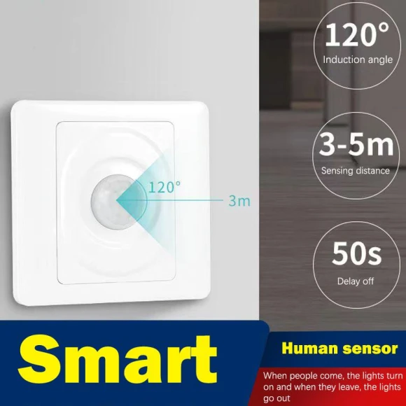 LED PIR Motion Sensor Light Switch — Smart Switch, Indeed Perfect