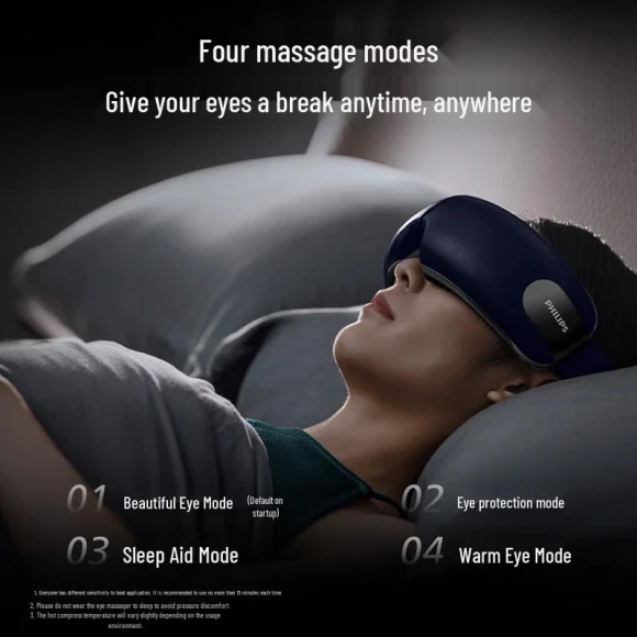 Smart Eye Massager with Heat and Bluetooth — Massage Gun, Philips