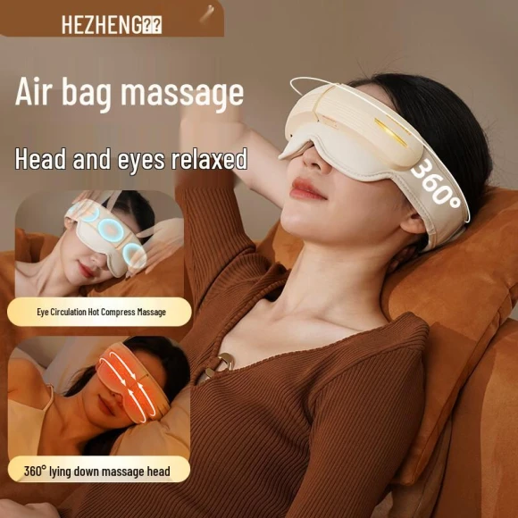 Smart Head and Eye Massager with Heat and Bluetooth — Massage Gun, Hezheng