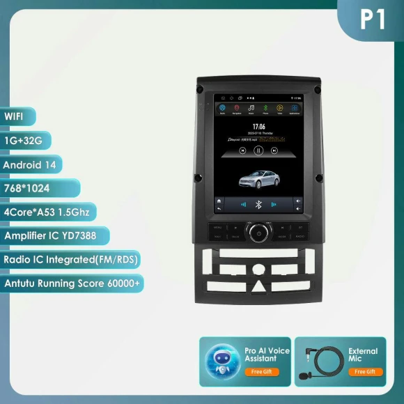 9.7-inch AI Wireless CarPlay Android Auto Multimedia GPS Head Unit with WIFI Smart Screen — Car Infotainment System, Hizpo