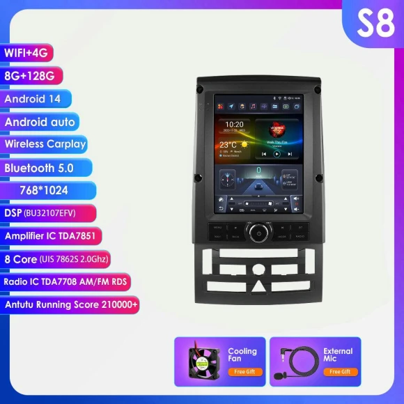 9.7-inch Wireless CarPlay Android Auto Multimedia GPS Head Unit with Intelligent Screen — Car Infotainment System, Hizpo