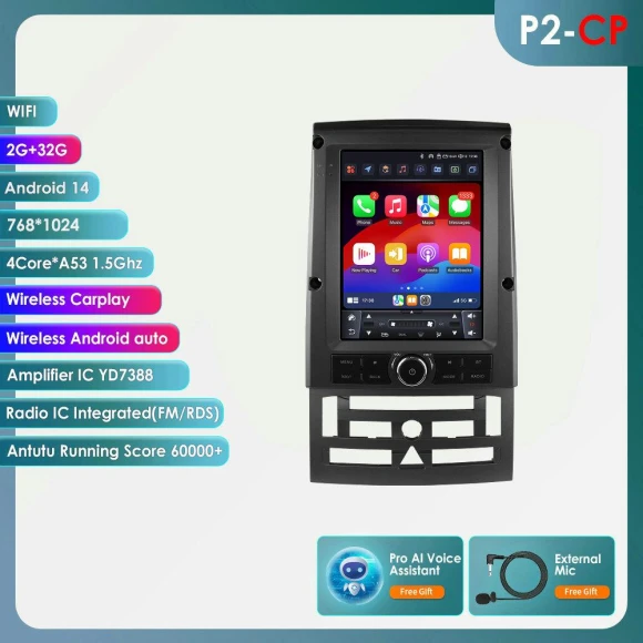 9.7-inch Wireless CarPlay Android Auto Multimedia Head Unit — Car Infotainment System, Hizpo