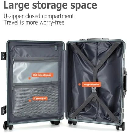 Aluminium Frame Hard Shell Spinner Wheels Luggage — Smart Luggage, feilario