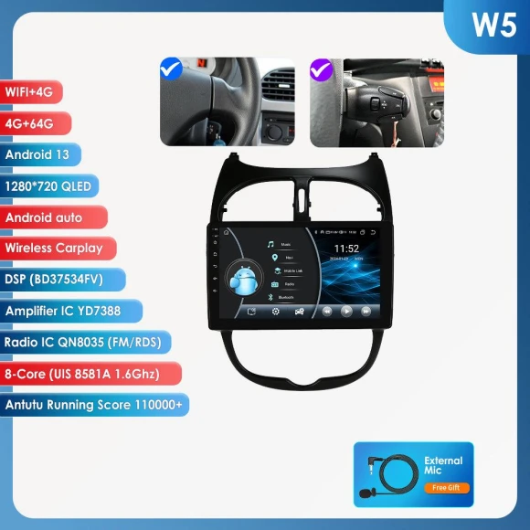 Car Radio with CarPlay and Android Auto — Car Infotainment System, Hizpo