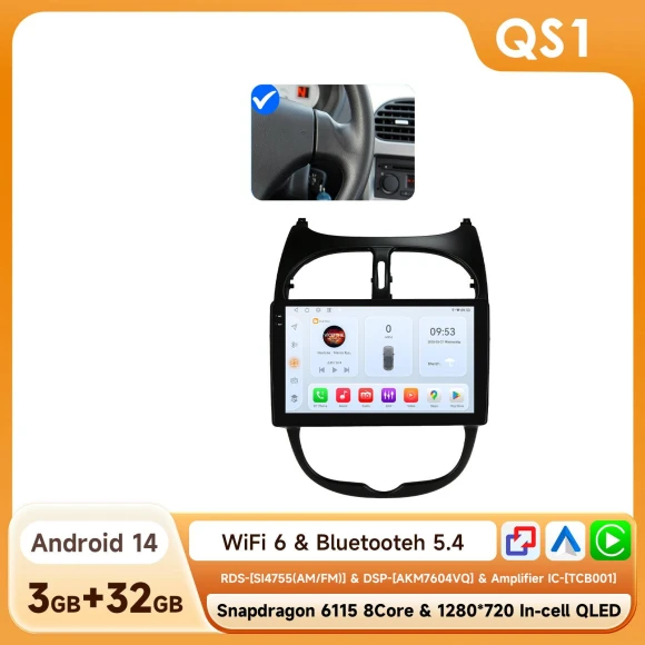 Car Radio with CarPlay and Android Auto — Car Infotainment System, Hizpo