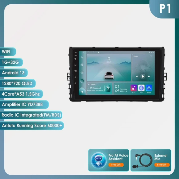 Carplay 4G Android Car Stereo with GPS and AI — Car Infotainment System, OSSURET