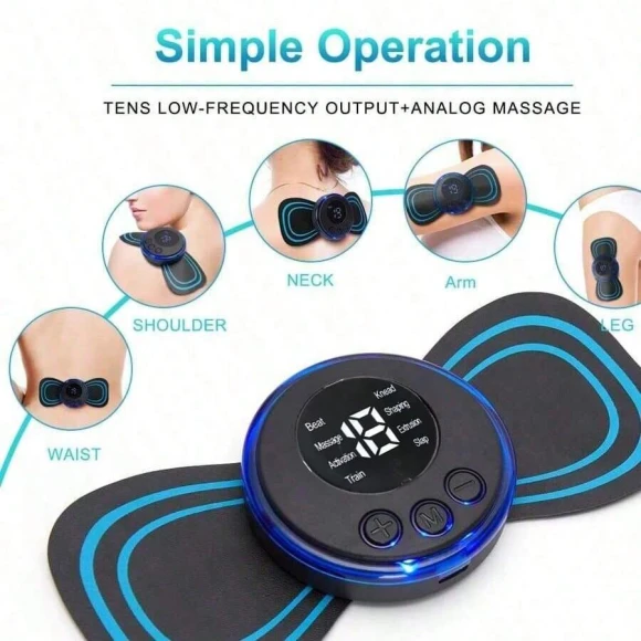 Electric Neck and Back Massage Pad with LCD Display — Massage Gun, Mode Closet