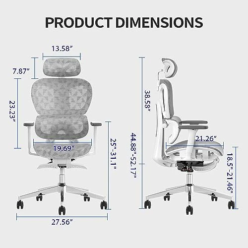 Ergonomic Office Chair with Adjustable Lumbar Support and Seat Depth — Smart Chairs, PatioMage