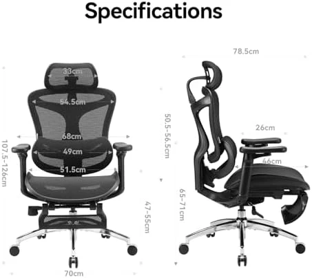 Ergonomic Office Chair with Footrest — Smart Chairs, SIHOO