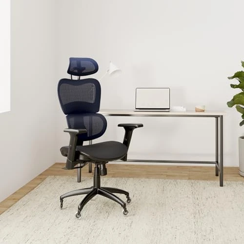 Ergonomic Office Chair with Lumbar Support, Adjustable Armrests, Headrest, and Wheels — Smart Chairs, Nouhaus