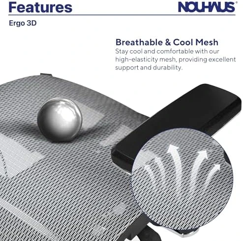 Ergonomic Office Chair with Lumbar Support, Adjustable Armrests, and Headrest — Smart Chairs, Nouhaus